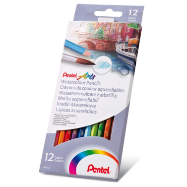 Estojo Lápis de Cor Aquarela C/12 Cb9-12 Pentel